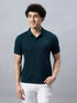 Classic Comfort: Men's 100% Cotton Polo T-shirt Teal Blue